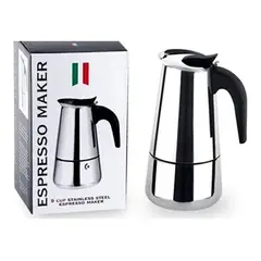 GENERICO - Cafetera Italiana Acero Inoxidable 9 Tazas Espresso.