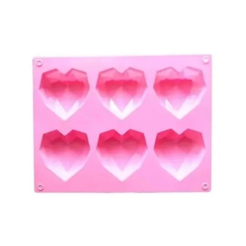 GENERICO - Molde De Silicona Para Jabon Formas Corazon Diamante