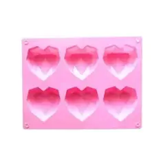 GENERICO - Molde De Silicona Para Jabon Formas Corazon Diamante