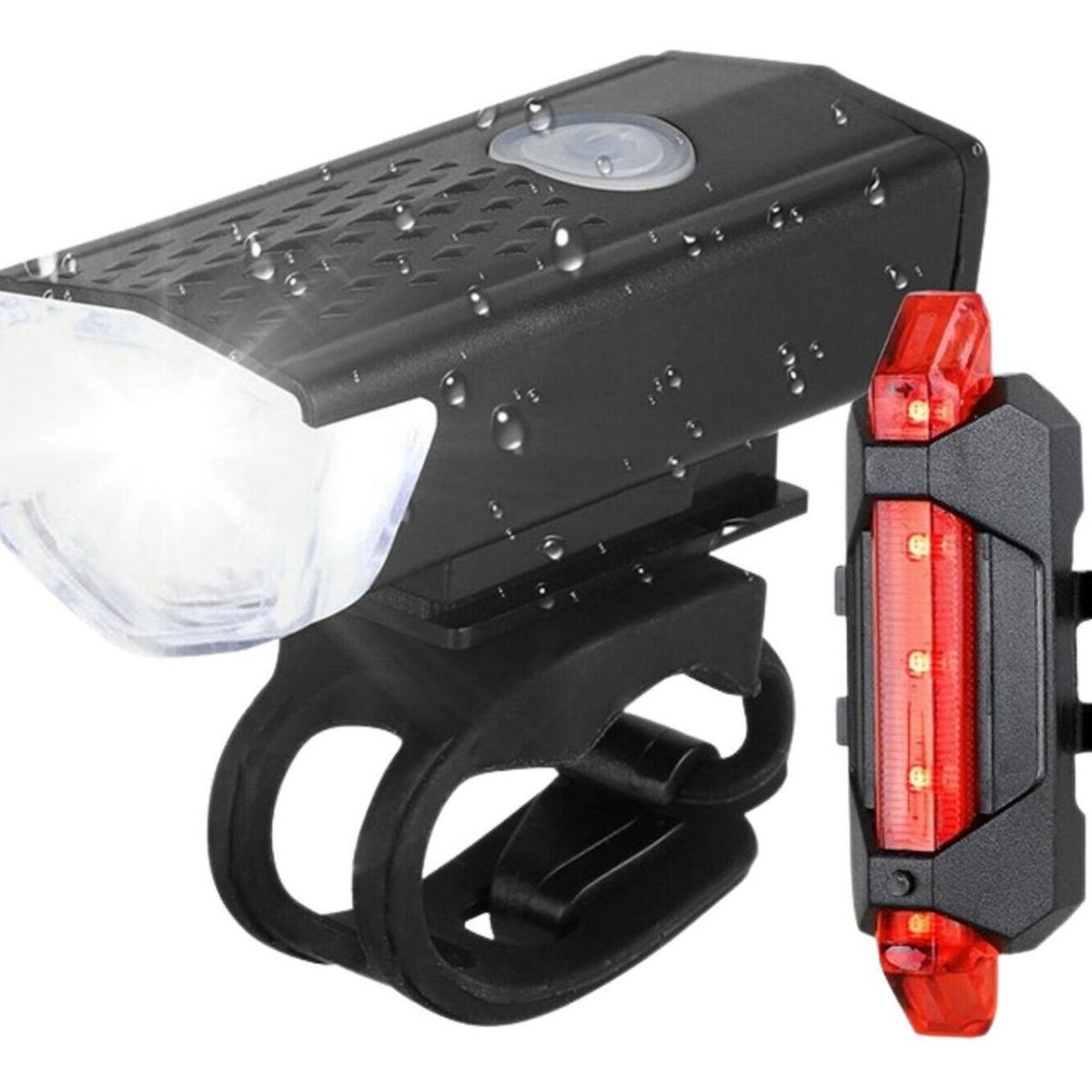 IMPORTCLICK - Kit Luces LED Delantera y Trasera Para Bicicleta Recargable