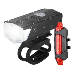 IMPORTCLICK - Kit Luces LED Delantera y Trasera Para Bicicleta Recargable