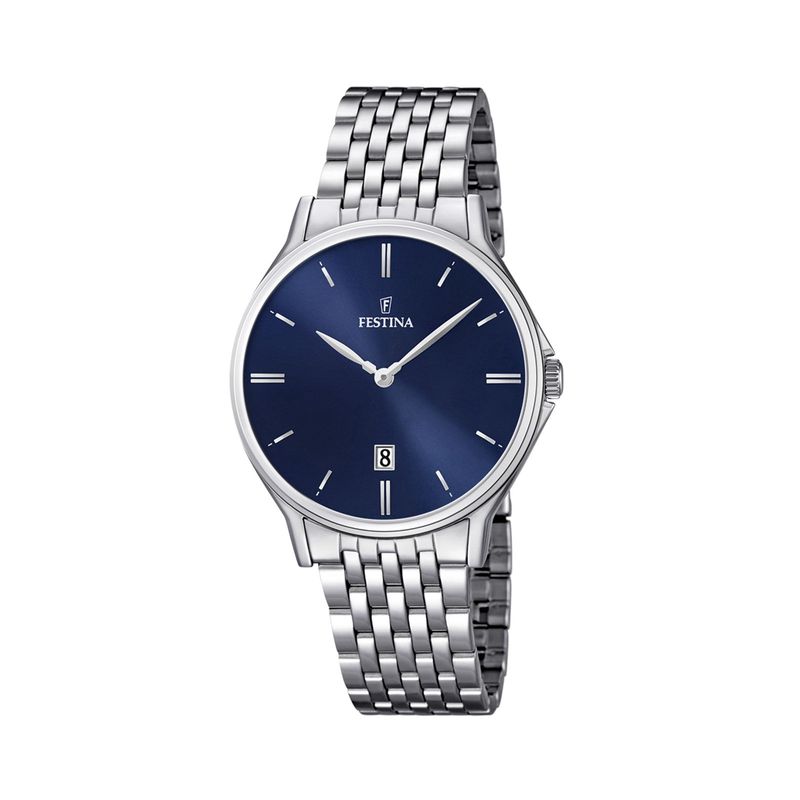 FESTINA - Reloj F16744/3 Festina Azul Hombre Acero Clásico