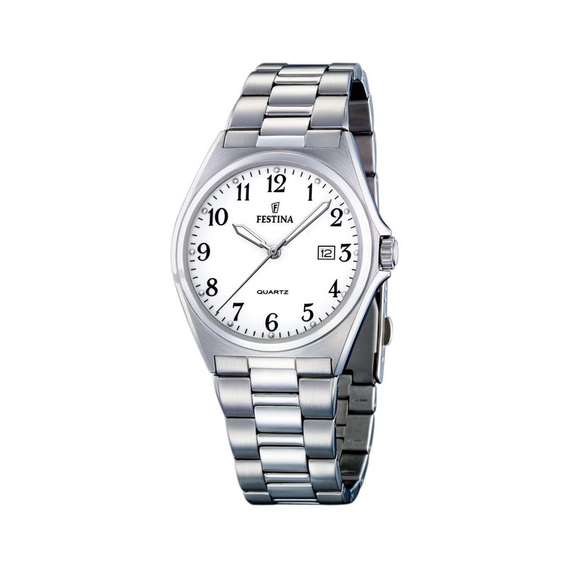 FESTINA - Reloj F16374/1 Festina Blanco Hombre Acero Clasico
