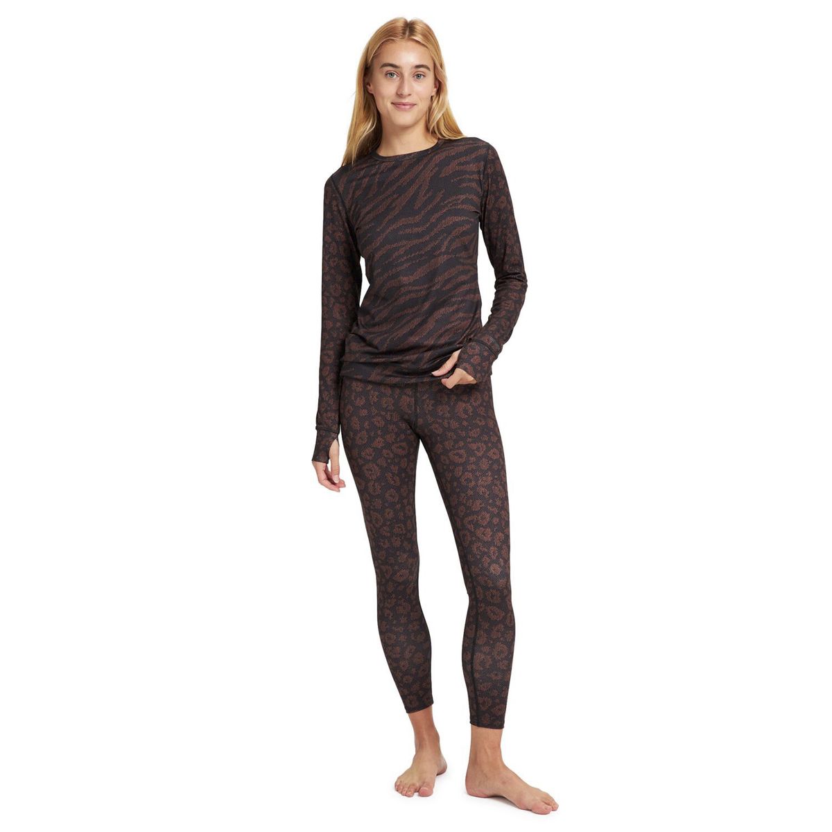 BURTON - Pantalón Primera Capa Mujer Midweight Café BURTON