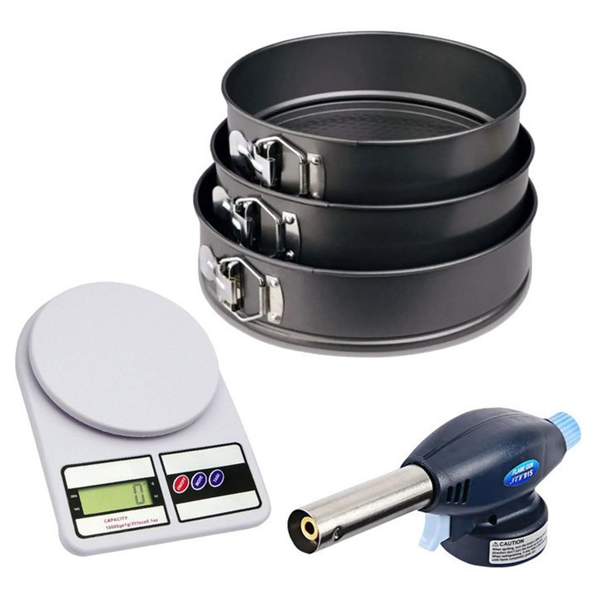 GENERICO - Molde Reposteria + Balanza Digital Cocina + Soplete 1300