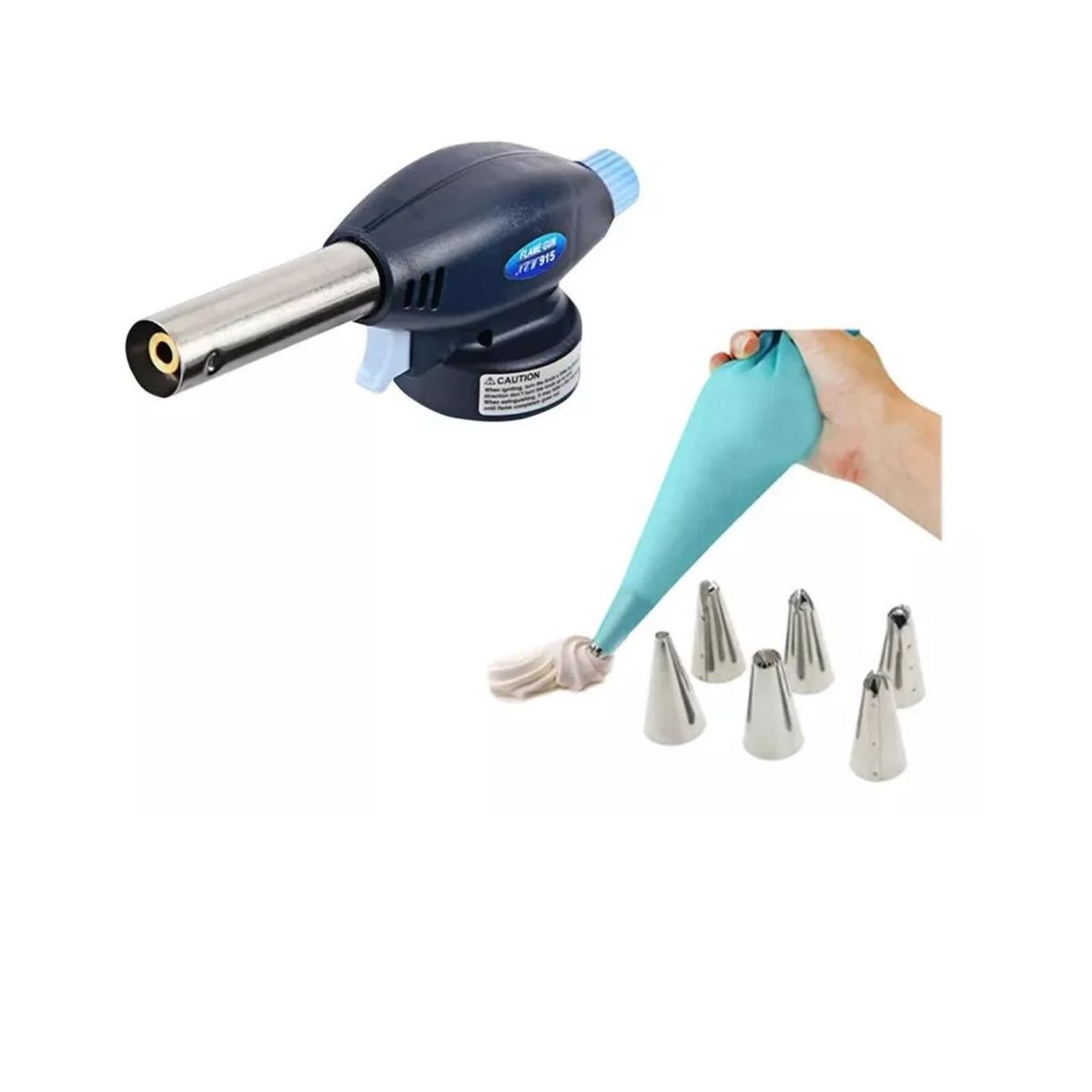 GENERICO - Molde Reposteria + Soplete 1300 °c + Manga Pastelera