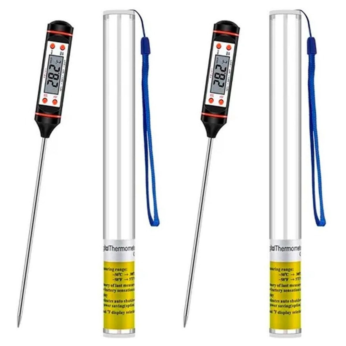 GENERICO - Pack 2 Termómetro Digital De Punción Cocina Alimentos.