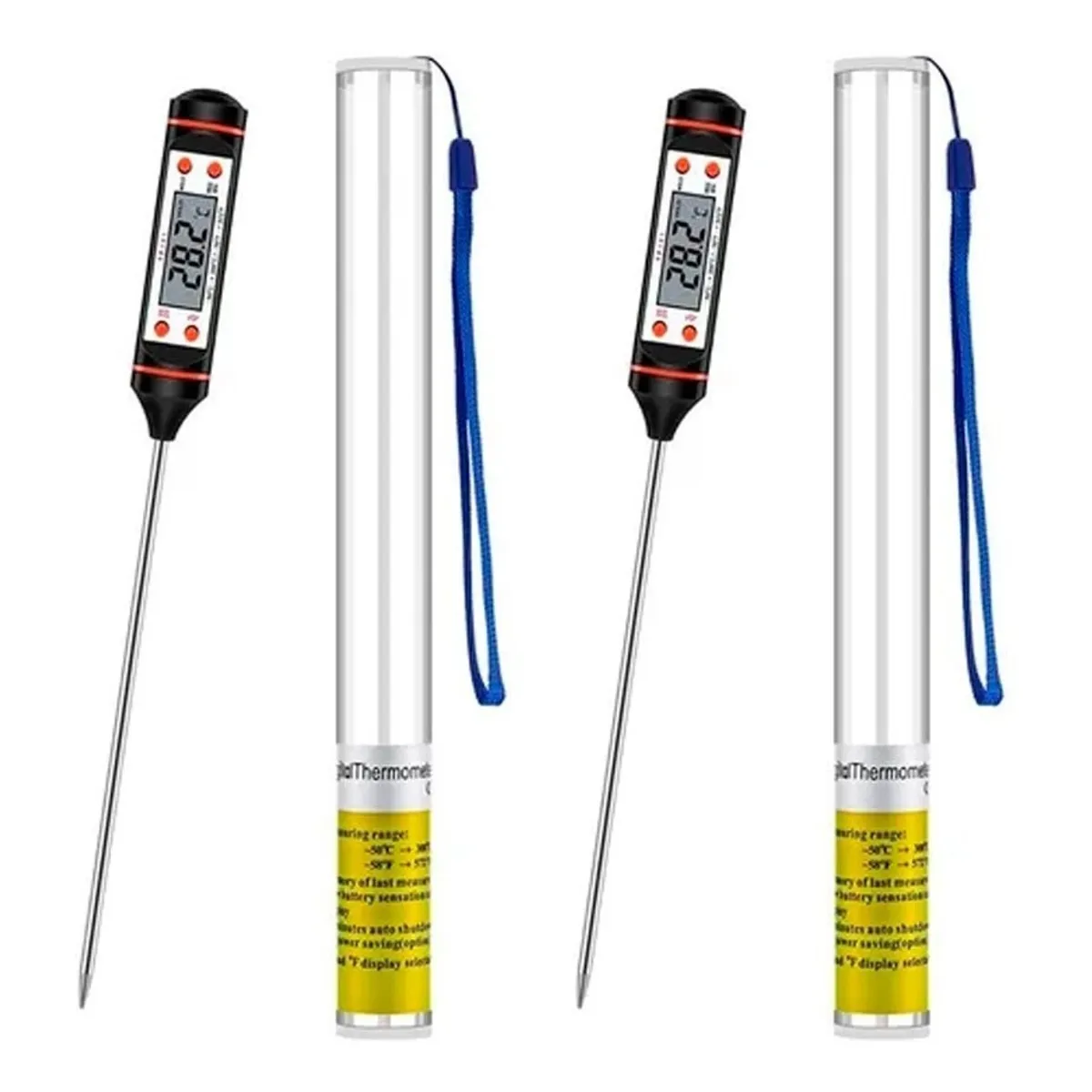 GENERICO - Pack 2 Termómetro Digital De Punción Cocina Alimentos.