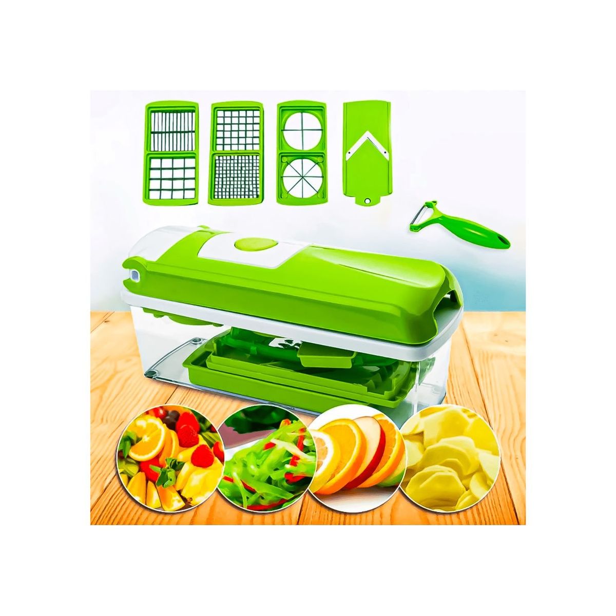 GENERICO - Pack De 3 Picador Cortador Verduras Multiuso Nicer.