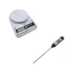 GENERICO - Balanza Digital De Cocina + Termometro Digital De Cocina