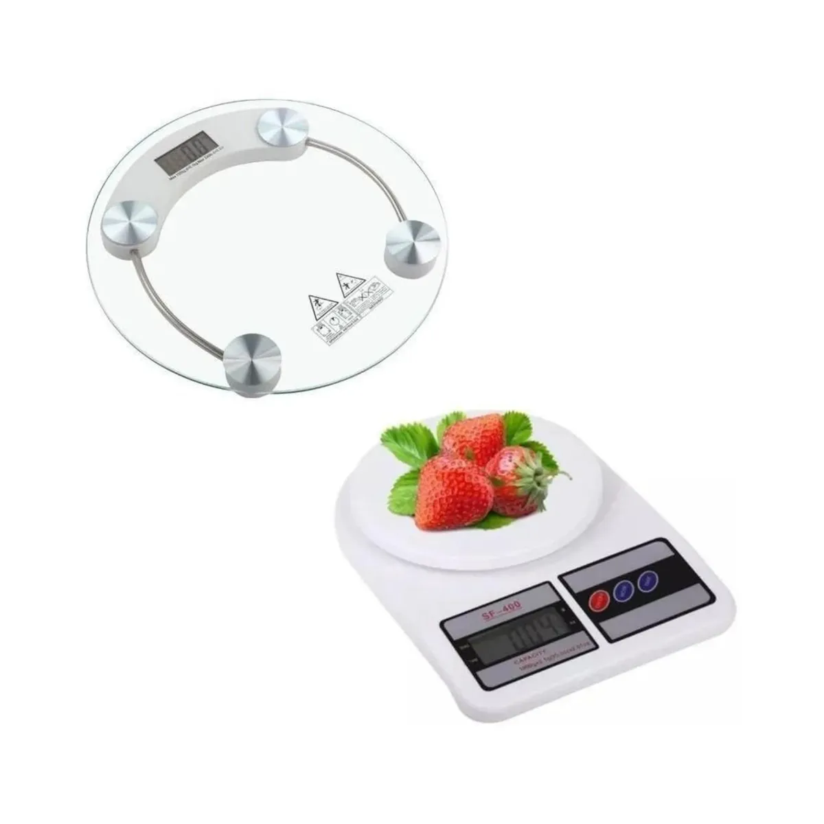 GENERICO - Balanza Digital Personas 180 Kg + Balanza De Cocina.