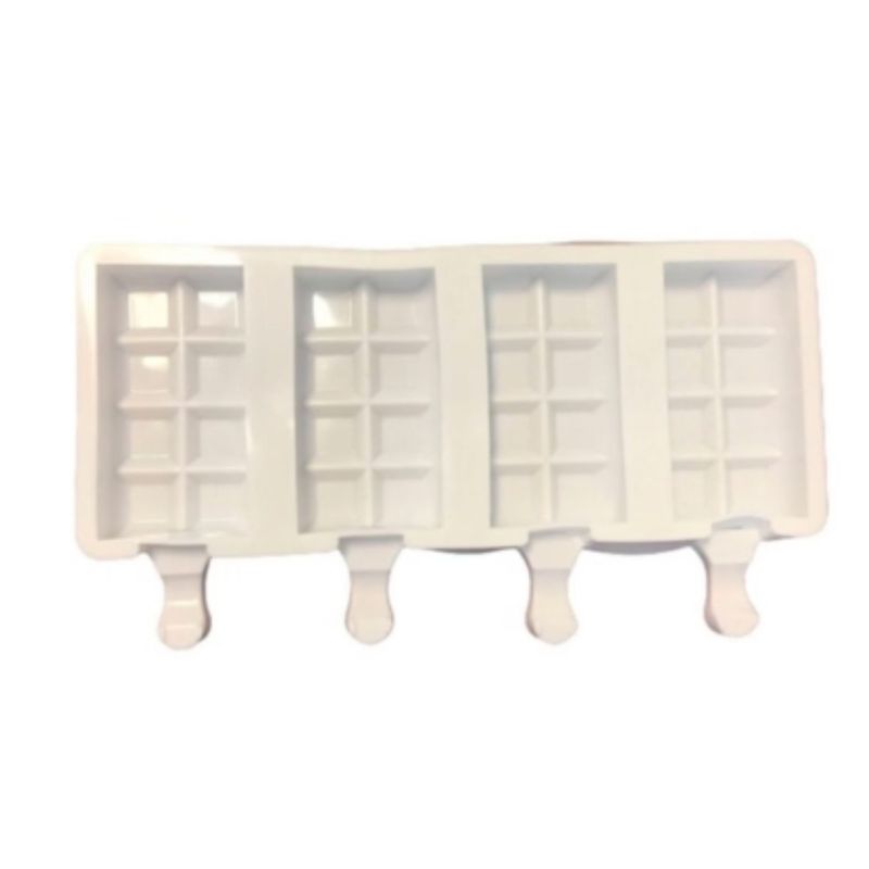 GENERICO - Molde De Silicona Para Helados De Mini Paletas 4 Unidades.