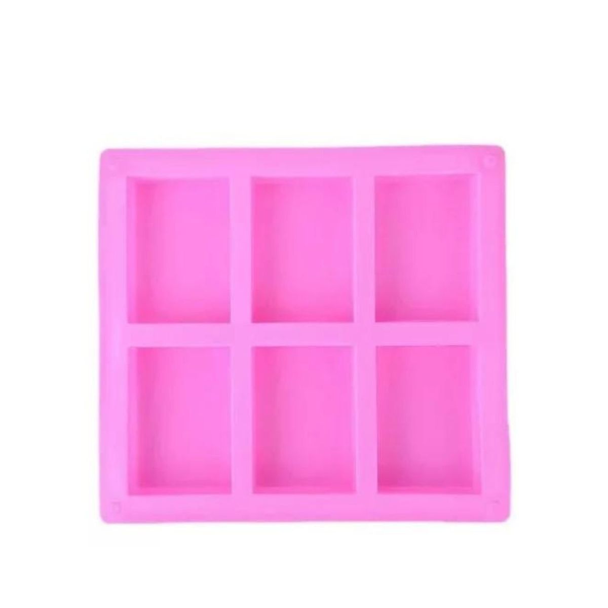 GENERICO - Pack 3 Molde De Silicona Para Jabon Rectangular 6 Divisiones