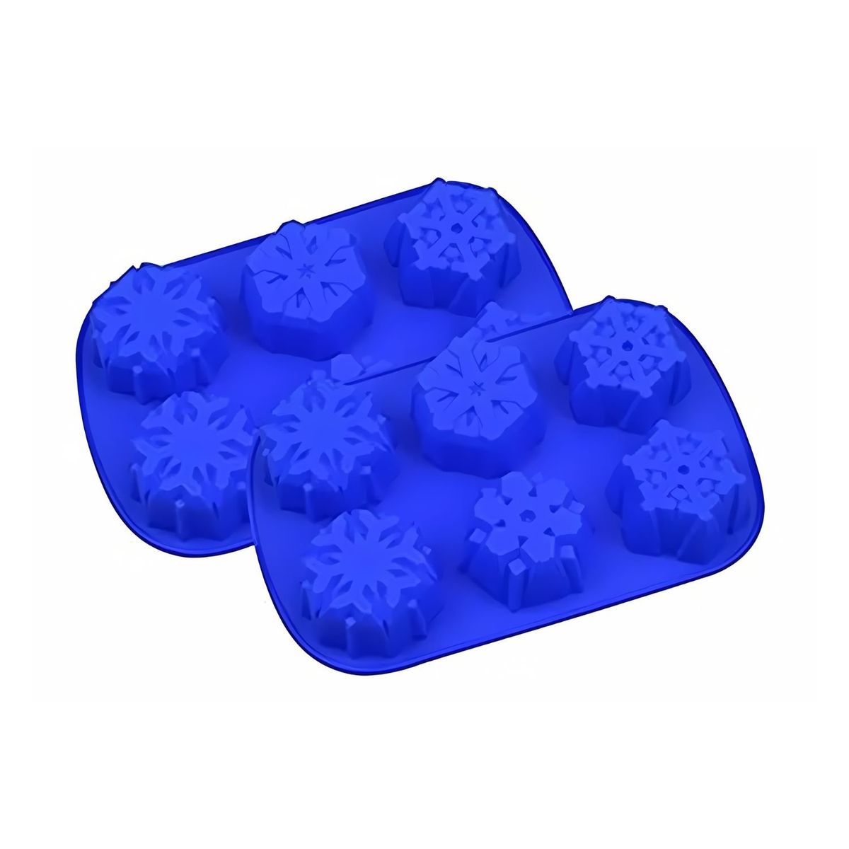 GENERICO - Molde De Silicona Forma Para Queque Con Forma Copo De Nieve.