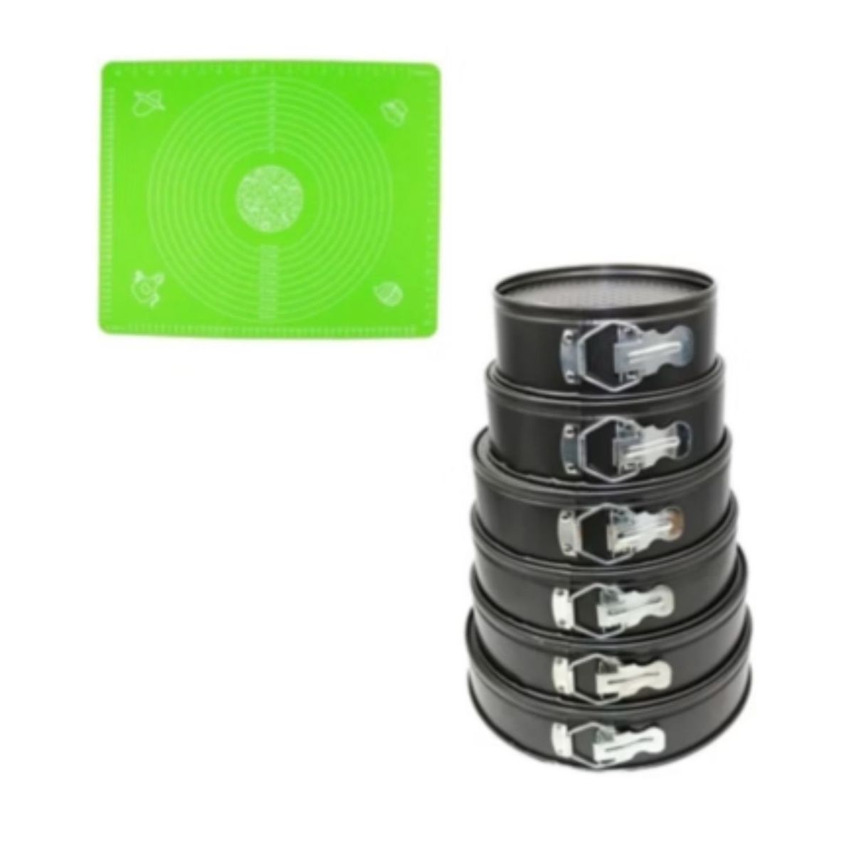 GENERICO - Molde De Reposteria 6 Piezas + Mantel De Silicona..