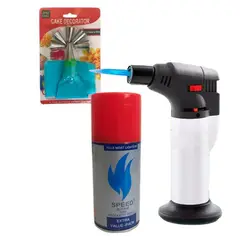 GENERICO - Soplete Recargable + Gas 150 Ml + Manga Pastelera