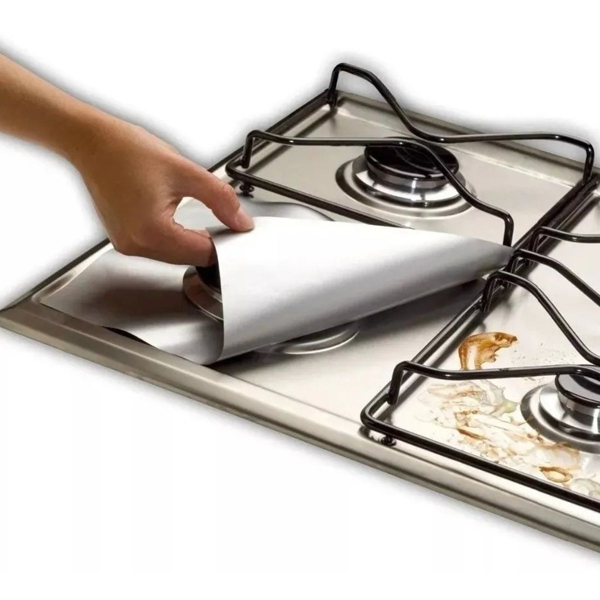 GENERICO - Pack 12 Lamina De Aluminio Protector Para Cocina A Gas.