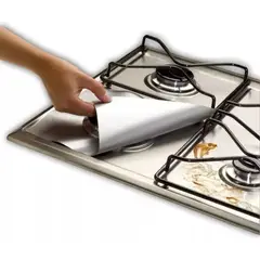 GENERICO - Pack 12 Lamina De Aluminio Protector Para Cocina A Gas
