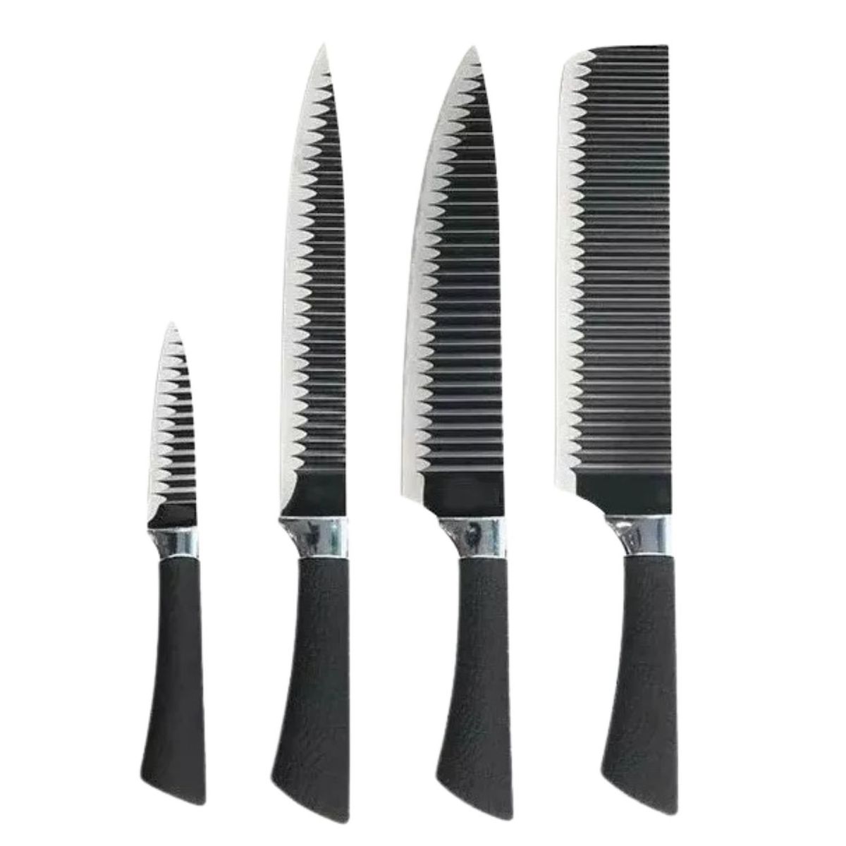 GENERICO - Set Cuchillos De Cocina 6 Piezas Acero Inoxidable Cpelador.