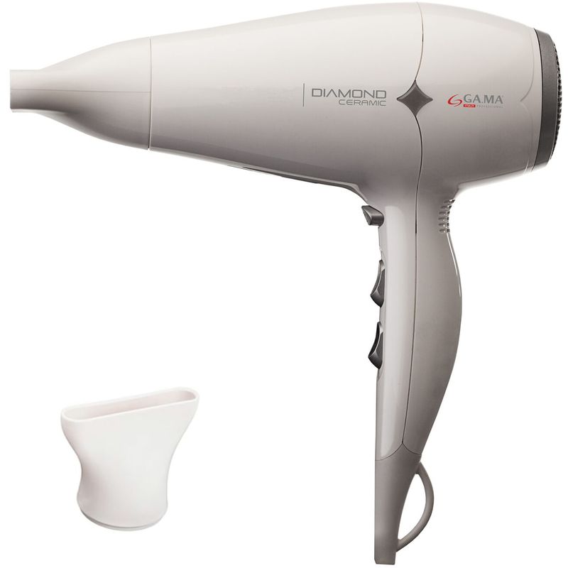 GAMA - Secador De Pelo Gama Diamond Ceramic Nano Silver White
