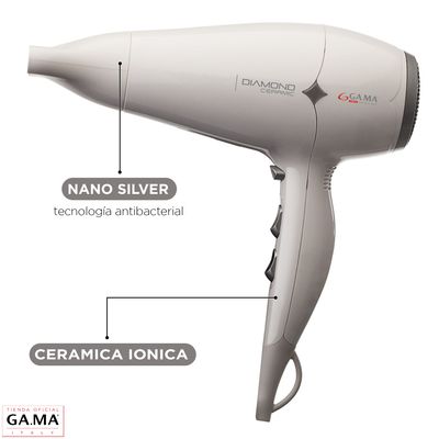 Imagen 2 del producto Secador De Pelo Diamond Ceramic Nano Silver White