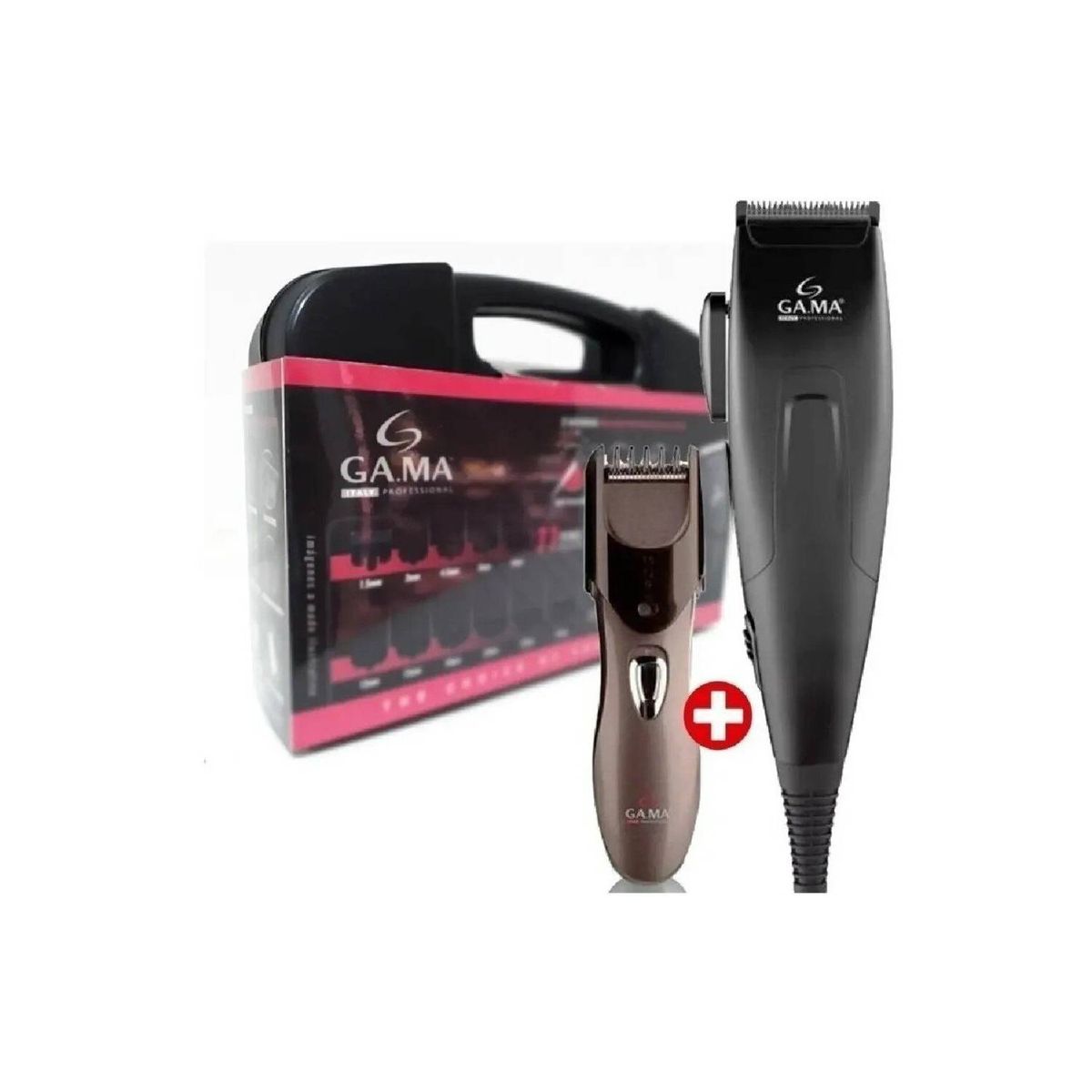 GAMA - Set Gama Cortapelos Clipper + Trimmer + Maletín 29 Piezas