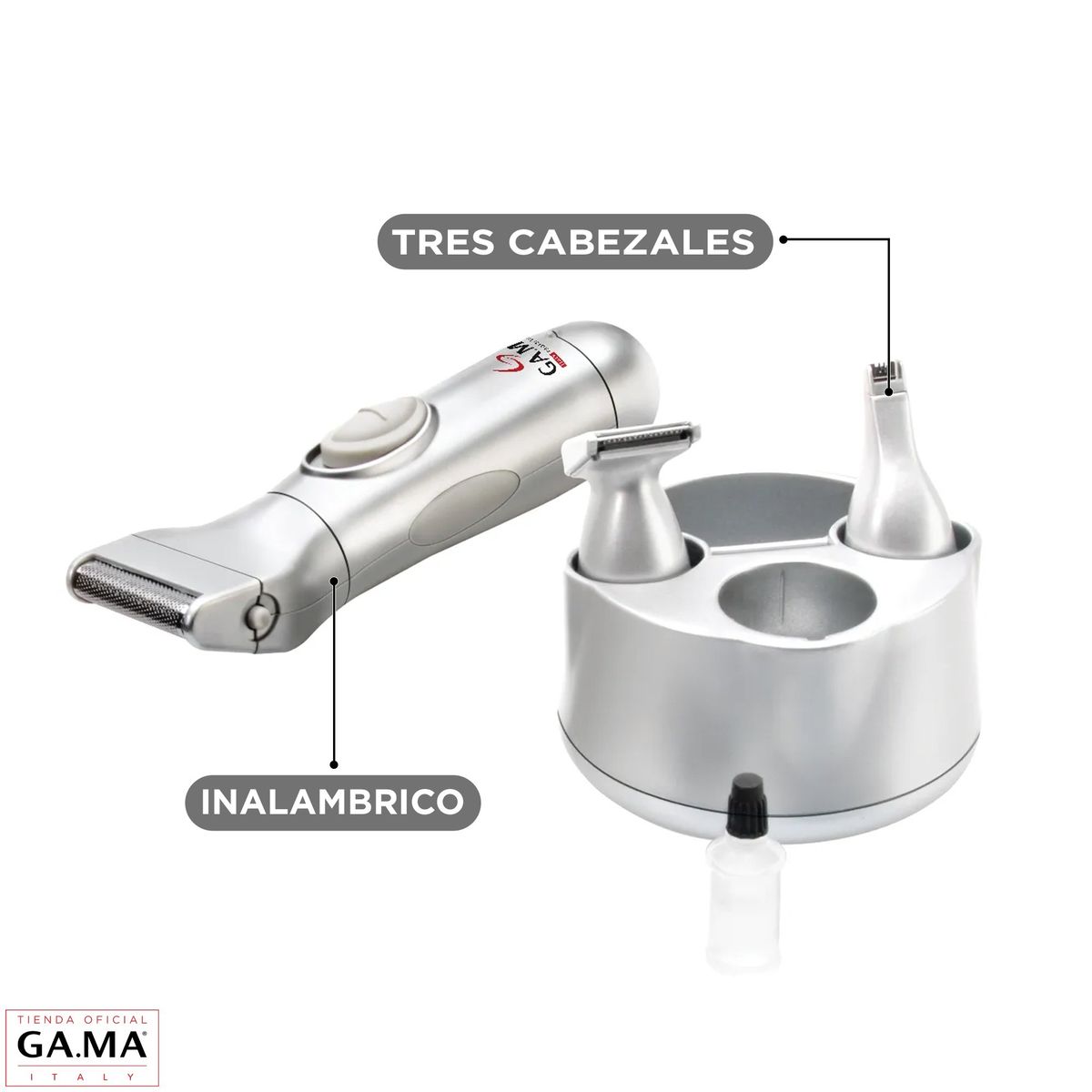 GAMA - Cortapelos Gama SE 2301 Multiuso 6 En 1 Cabello Barba Nariz
