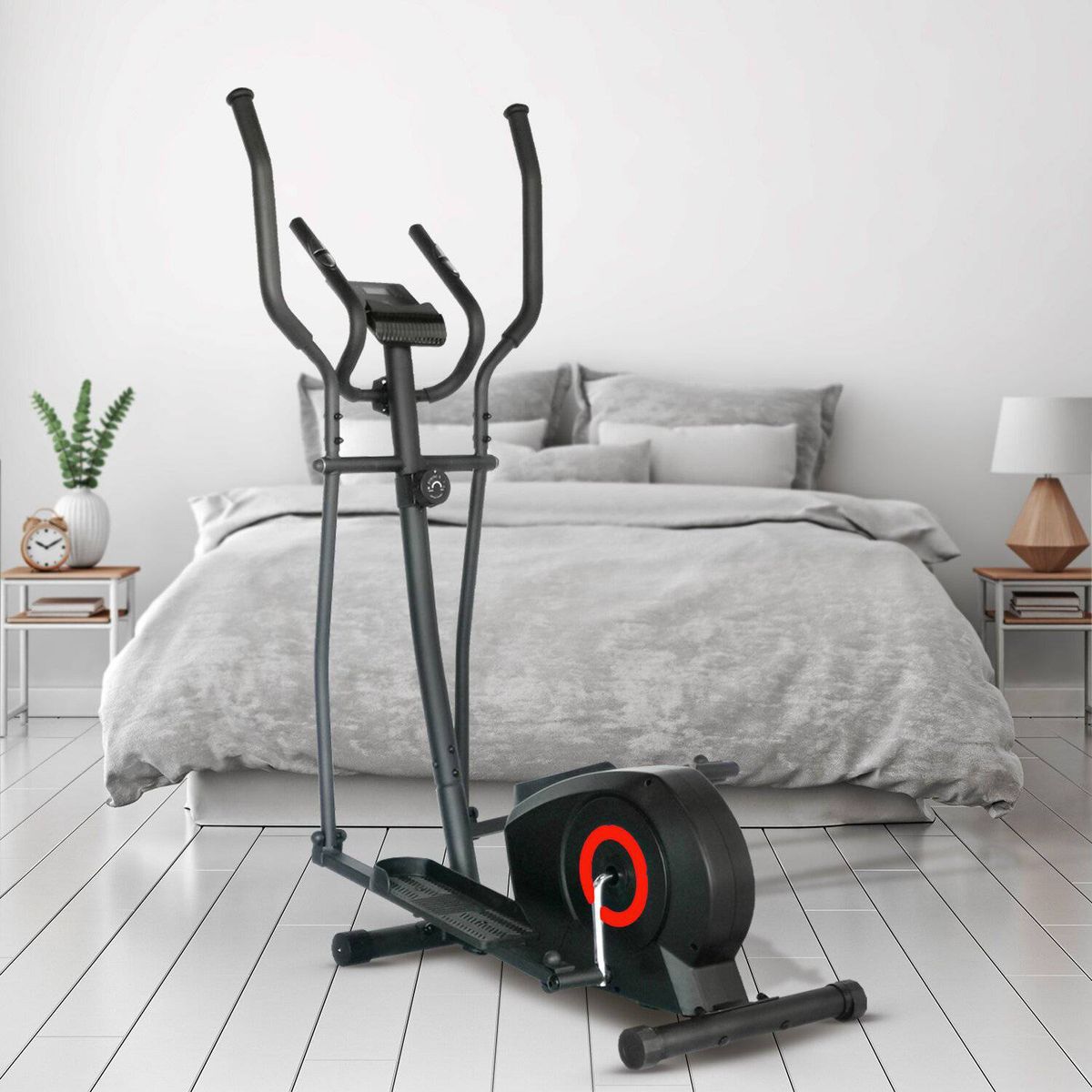 ATLETIS - Bicicleta Elíptica Magnética Volante 5 Kg Negro