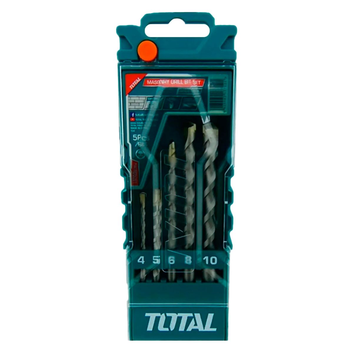 TOTAL TOOLS - Kit Set Juego Brocas Para Concreto 5 Piezas