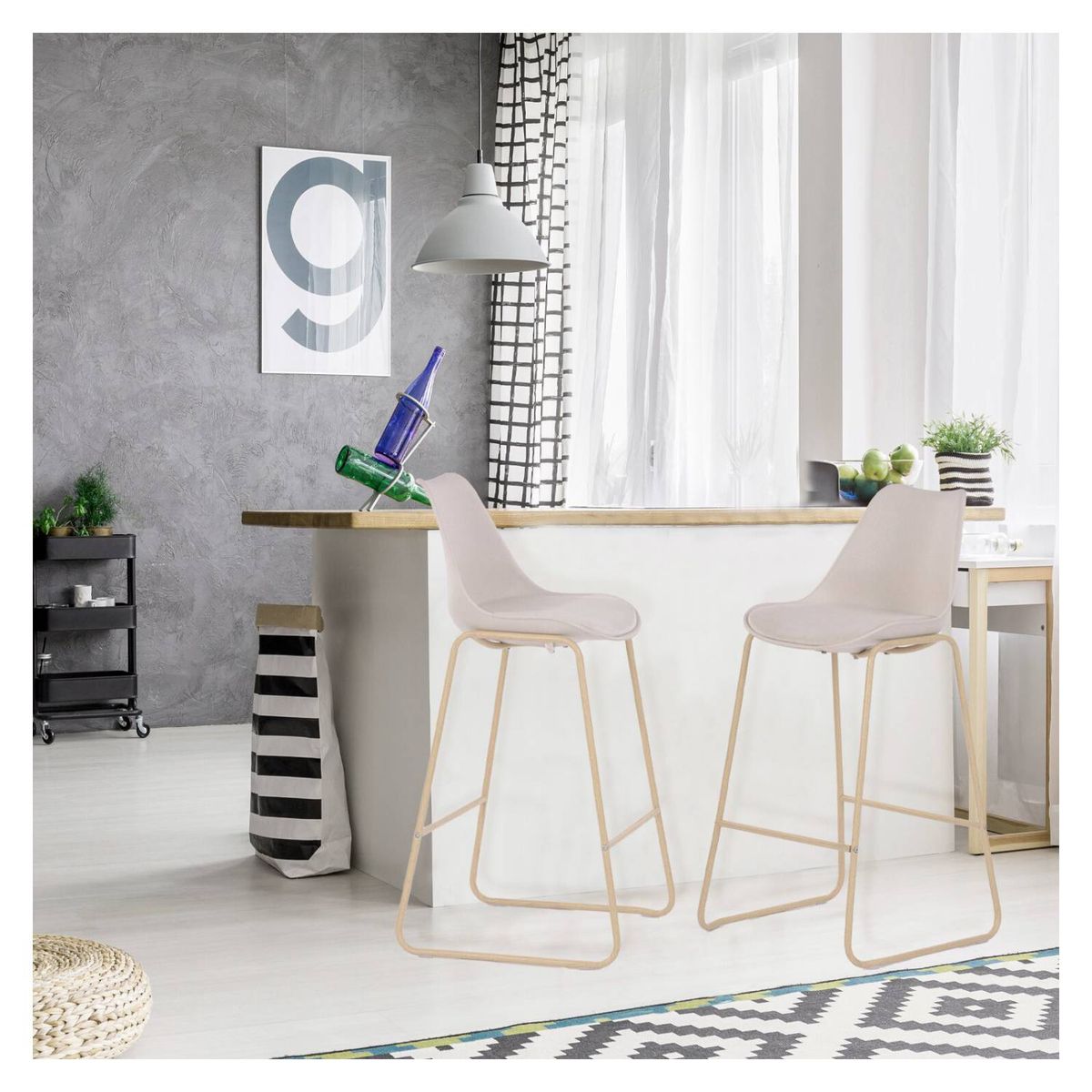 NOVAHUS - PACK 2 SILLA DE BAR BERLIN