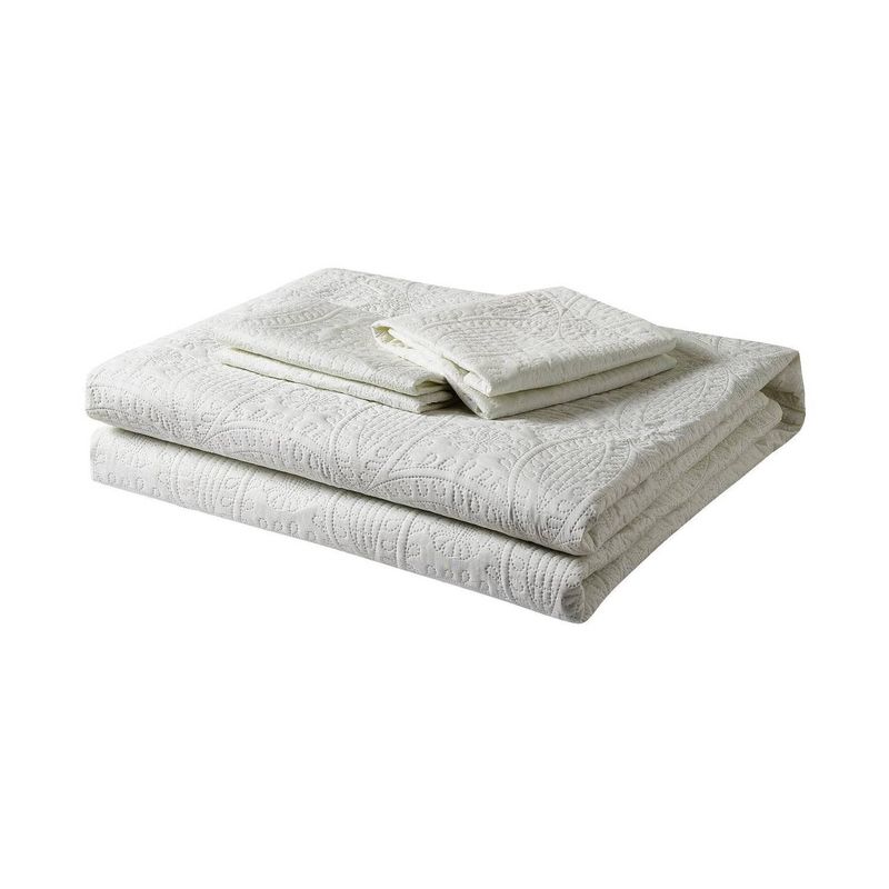 NOVAHUS - Quilt Diseño Fundas Julieta 1.5 Pl Blanco