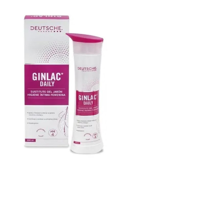 GENERICO - Ginlac Daily Jabón de Higiene Intima Femenina PH4 200 mL