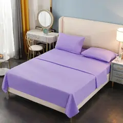 GENERICO - Juego de Sábanas King Plazas 200 Hilos 4 Piezas - Morado