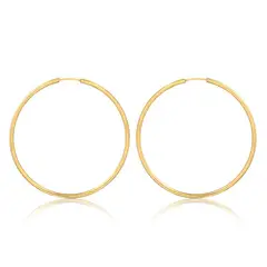 MARRO - Aros argolla 3,2 cm de diámetro enchapado en oro 18K