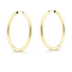 MARRO - Aros argolla 3,5 cm de diámetro enchapado en oro 18K