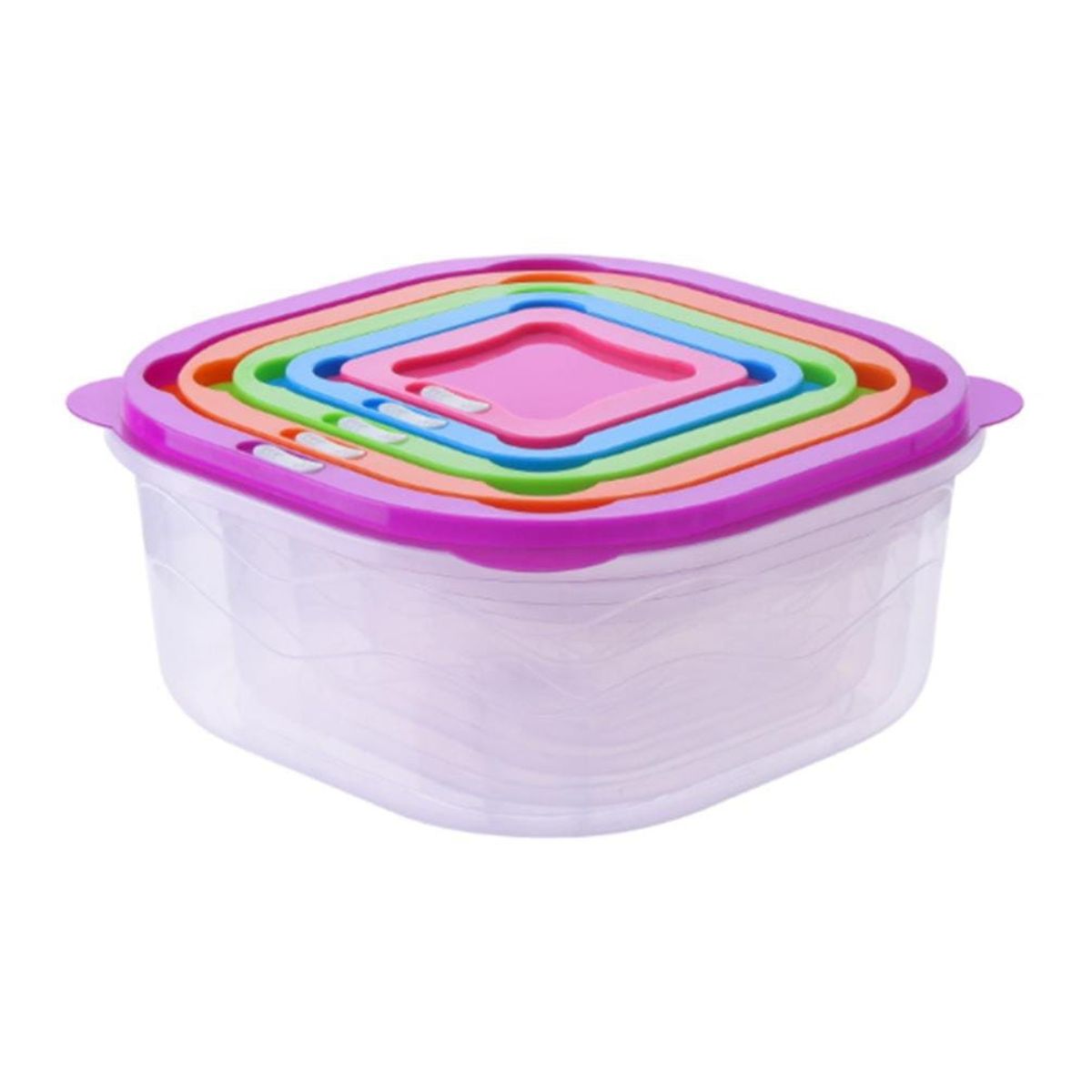 OEM - Set 5 Taper Cierre Hermético Tupper Contenedor Cuadrado