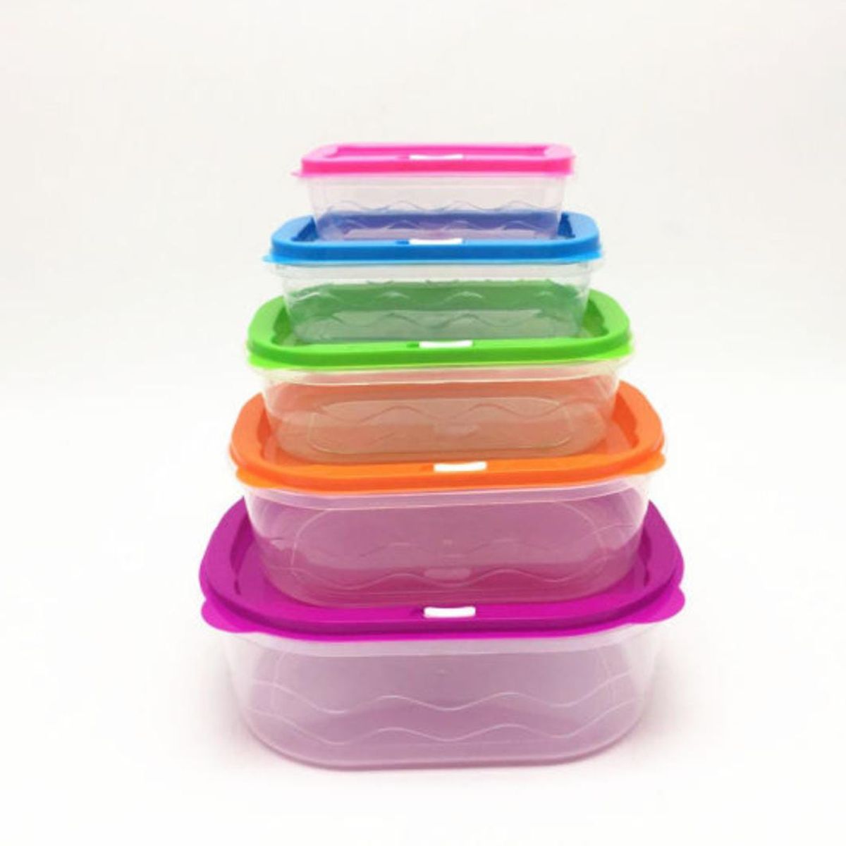 OEM - Set 5 Taper Cierre Hermético Tupper Contenedor Cuadrado