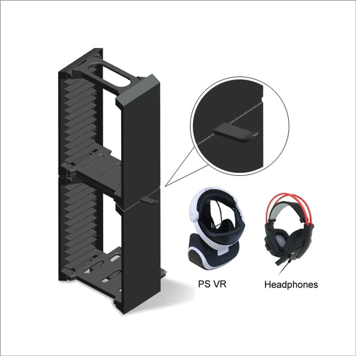 DOBE - DOBE - BASE DE ALMACENAMIENTO MULTIFUNCIONAL PARA PS4 - TP4-838