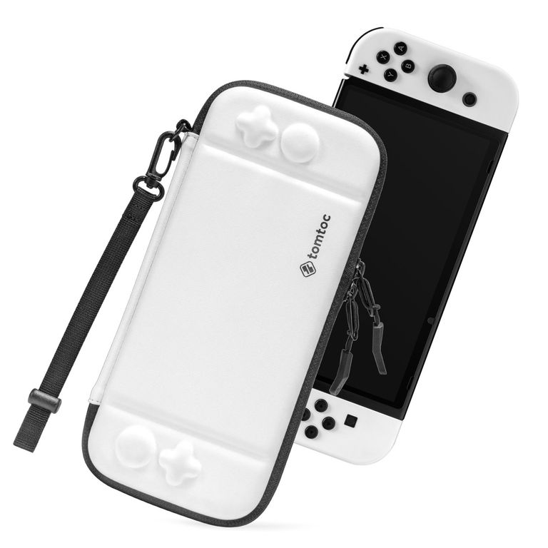 TOMTOC ESTUCHE LIGERO PARA NINTENDO SWITCH OLED - BLANCO