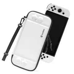 TOMTOC - ESTUCHE LIGERO PARA NINTENDO SWITCH OLED - BLANCO