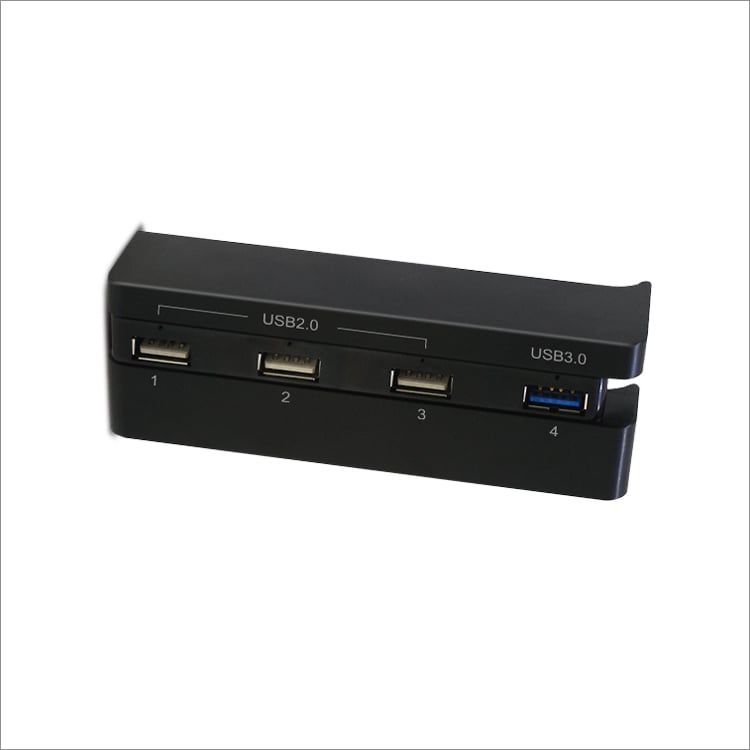 DOBE Hub USB 4 Puertos para PS4 - Expande Conexiones Negro