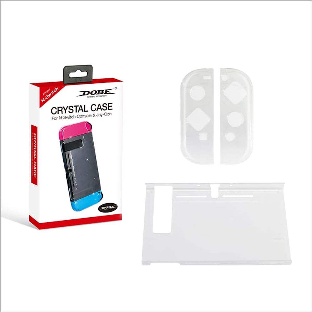 DOBE - Dobe Carcasa Transparente Rígida Switch + Joy-Con Gamer