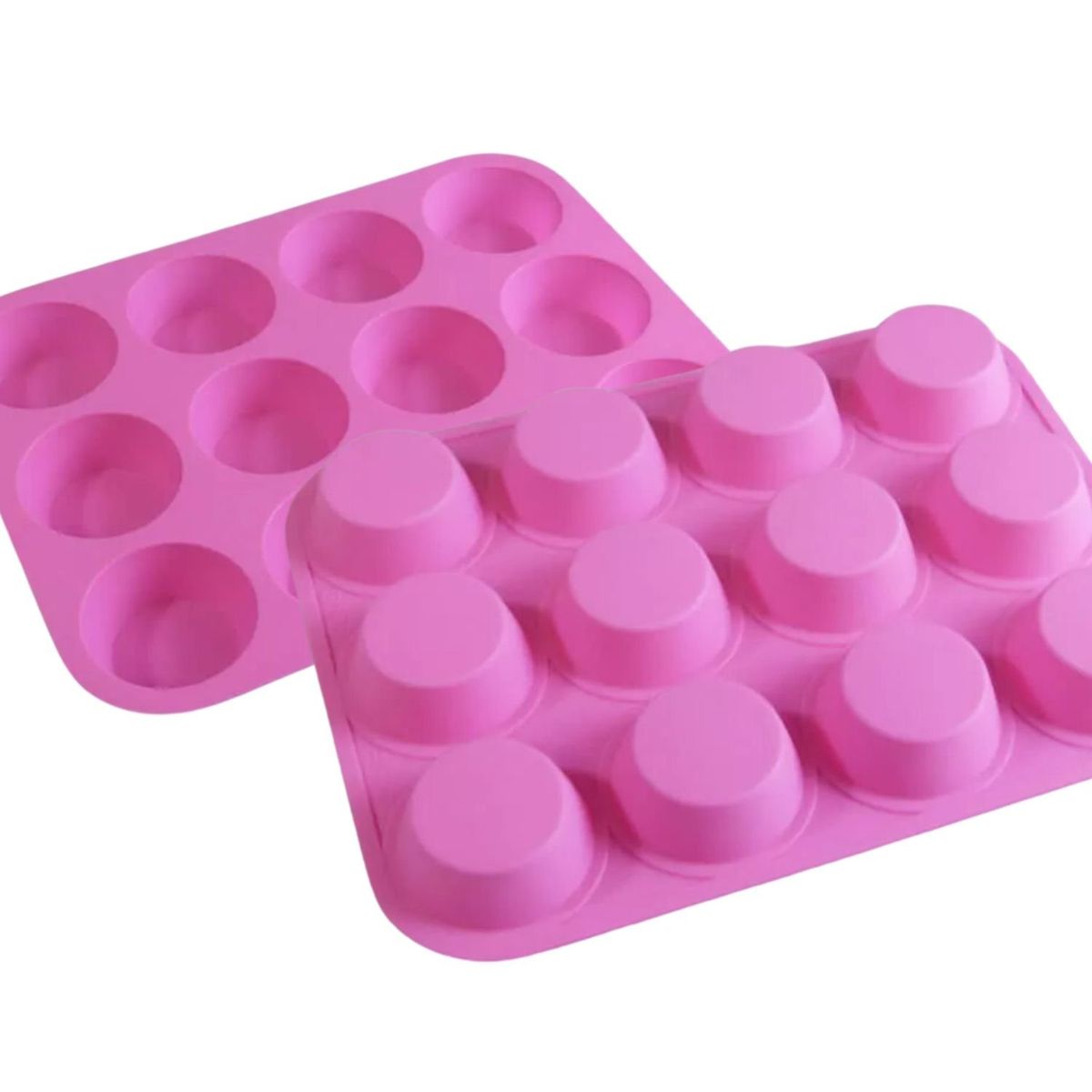 GENERICO - Molde Bandeja Para 12 Queques De Silicona..