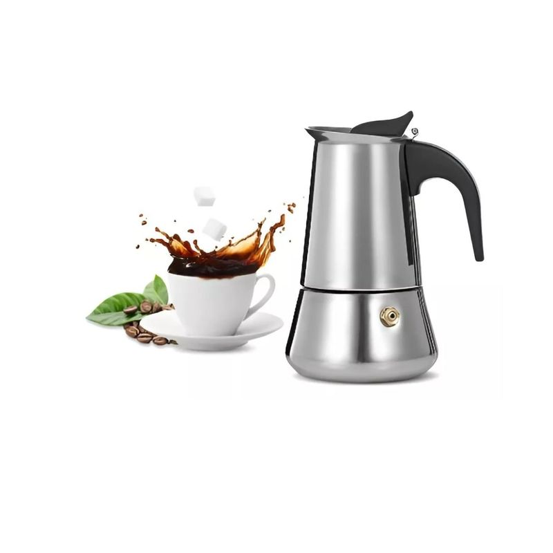 GENERICO - Cafetera Portátil De 6 Tazas Acero Inoxidable Moka Espresso