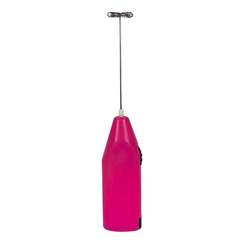 GENERICO - Mini Batidor Revolvedor De Cafe Espuma Leche Capuchino Rosa.