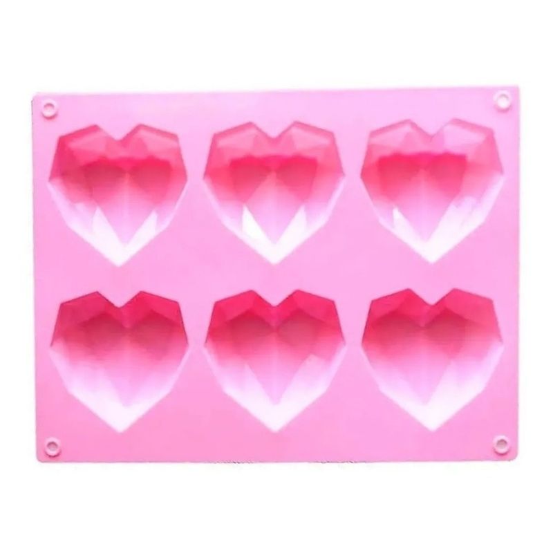 GENERICO - Molde De Silicona Para Jabon Formas Corazon Diamante