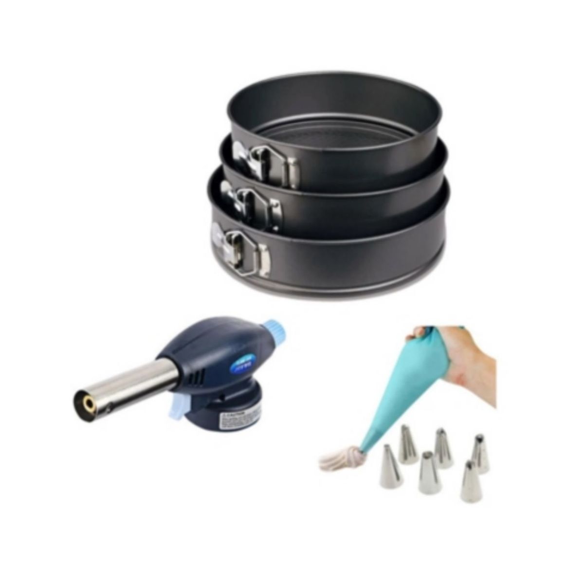 GENERICO - Molde Reposteria + Soplete 1300 °c + Manga Pastelera.