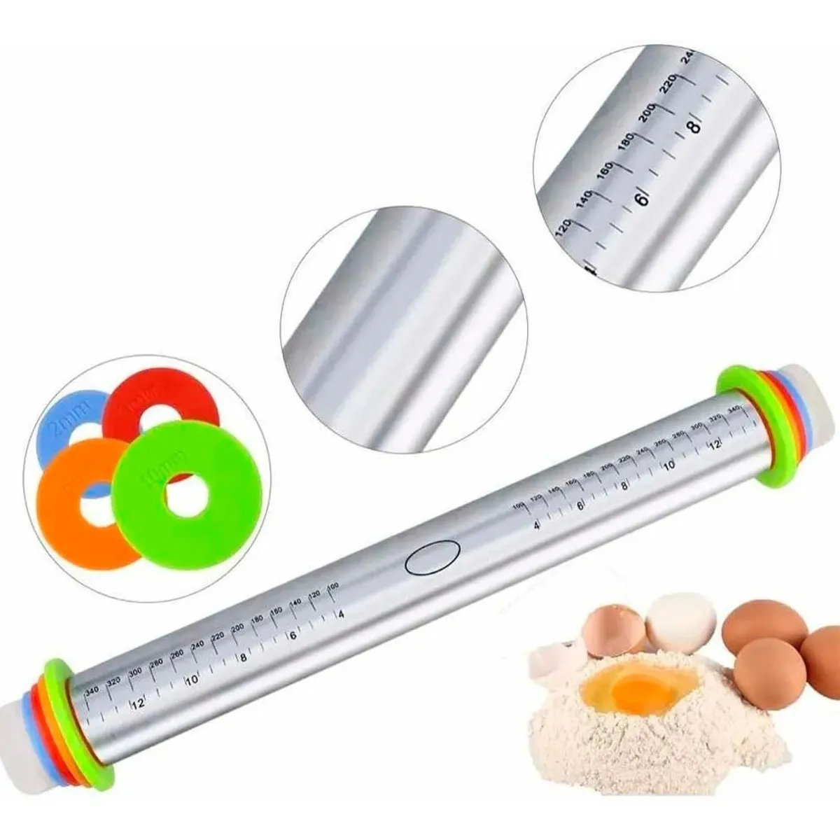 GENERICO - Uslero Regulable De Acero Inoxidable Para Repostería, 35 Cm!.