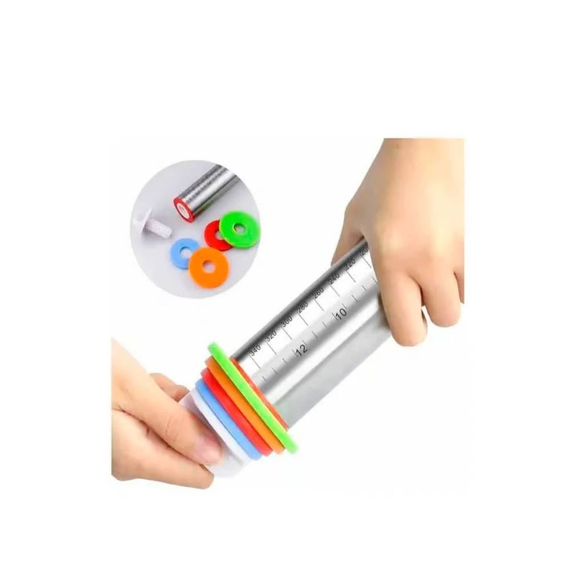 GENERICO - Uslero Regulable De Acero Inoxidable Para Repostería, 35 Cm!.