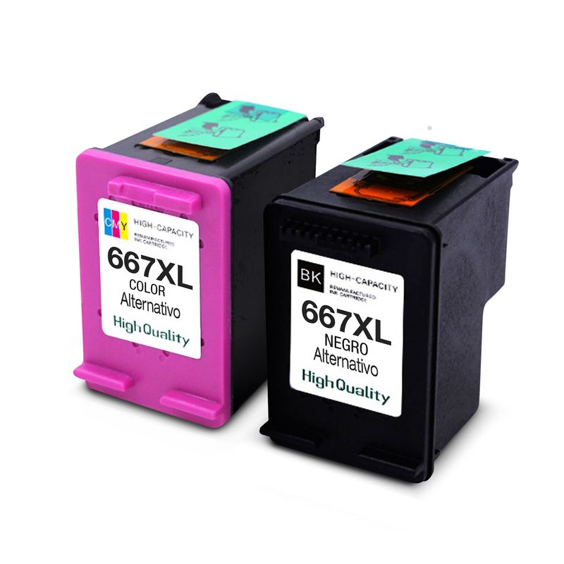 GENERICO - 2 Tintas Opcionales 667 xl Opcional 1275/2374/2375/2376/2775 C/iva